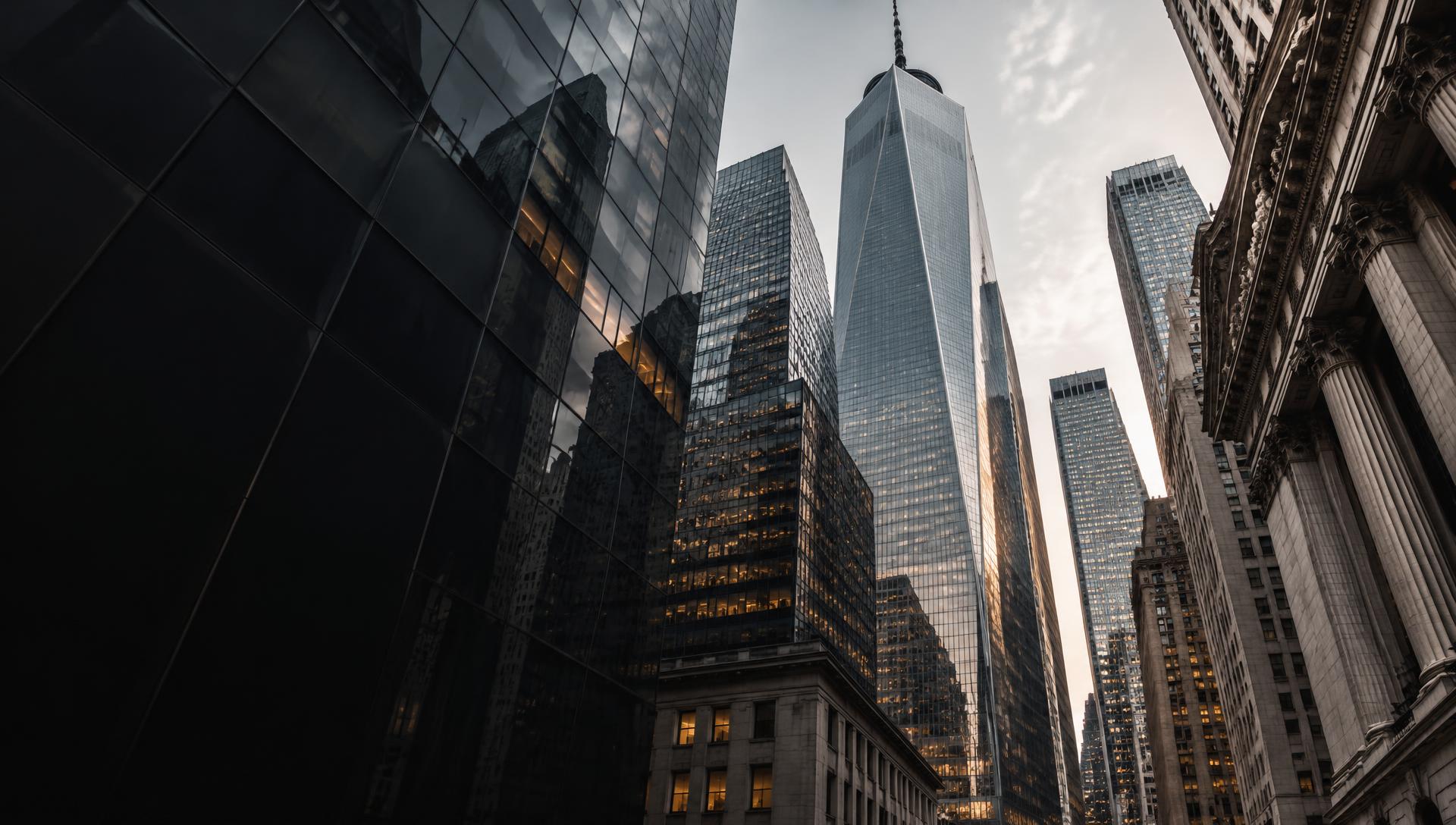 New York’s financial district skyscrapers